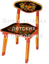Стул детский 2-й рост. кат. с хохл. росп. (Chair for child 2 with khokhloma painting)