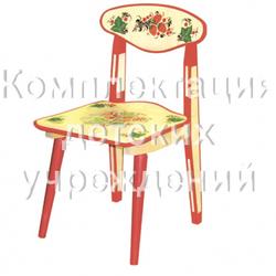 Стул детский разборный с худож. росп. 0 рост.кат. (Chair for child 2 with "cold" painting (with outline))
