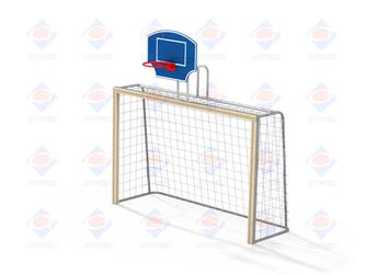 Гандбольные ворота с баскетбольным щитом(1шт.) без сеток