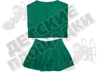 Комплект (юбка+жилет) зеленый 