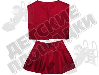 Комплект (юбка+жилет) красный